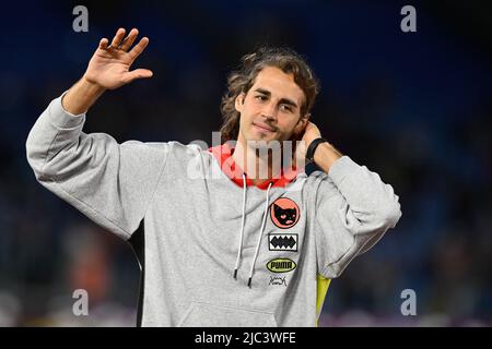 Stadio Olimpico, Roma, Italia. 9th giugno 2022. Wanda Rome Diamond League Athletics meeting; tamberi Gianmarco, 3rd in the Mens High Jump Credit: Action Plus Sports/Alamy Live News Foto Stock