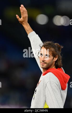 Stadio Olimpico, Roma, Italia. 9th giugno 2022. Wanda Rome Diamond League Athletics meeting; tamberi Gianmarco, 3rd in the Mens High Jump Credit: Action Plus Sports/Alamy Live News Foto Stock