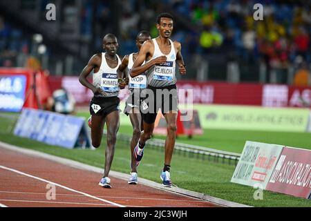 Stadio Olimpico, Roma, Italia. 9th giugno 2022. Incontro di atletica della Wanda Rome Diamond League; Kejelcha Yomif ha concluso il 3rd nel 5000 metri di credito maschile: Action Plus Sports/Alamy Live News Foto Stock