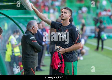 Giugno 09, 2022. Lisbona, Portogallo. Portogallo e Lipsia in avanti Andre Silva (9) durante il torneo finale della Lega delle Nazioni UEFA tra Portogallo e Czechia credito: Alexandre de Sousa/Alamy Live News Foto Stock