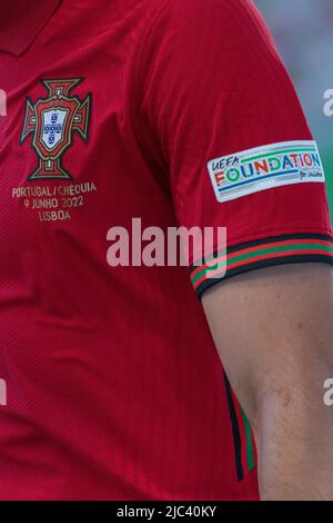 Giugno 09, 2022. Lisbona, Portogallo. Maglia Portogallo per il torneo finale della Lega delle Nazioni UEFA tra Portogallo e Czechia credito: Alexandre de Sousa/Alamy Live News Foto Stock