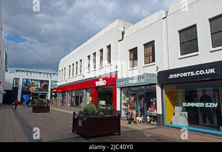 Wilko Branch & JD Sports nell'area commerciale del centro di Altrincham, 13/17, 1 George St, Stamford Quarter, Altrincham, INGHILTERRA, REGNO UNITO, WA14 1RH Foto Stock