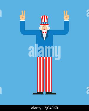 Lo zio Sam presidente isolato, illustrazione delle elezioni. Hai bisogno della tua voce. Illustrazione Vettoriale