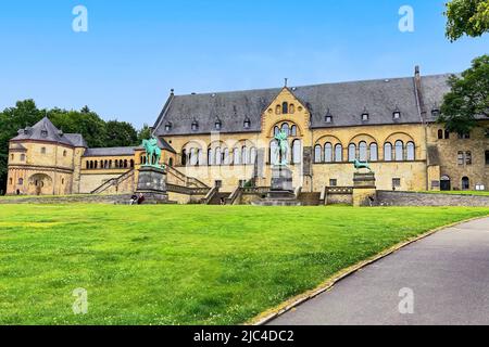Kaiserpfalz Goslar dal Medioevo 11th secolo, patrimonio mondiale dell'UNESCO, Goslar, Harz Montagne, bassa Sassonia, Germania Foto Stock