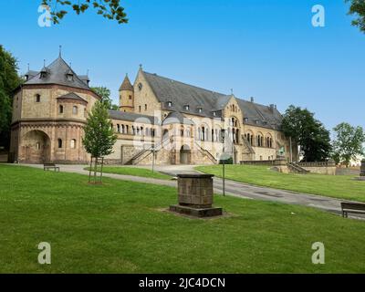 Kaiserpfalz Goslar dal Medioevo 11th secolo, patrimonio mondiale dell'UNESCO, Goslar, Harz Montagne, bassa Sassonia, Germania Foto Stock