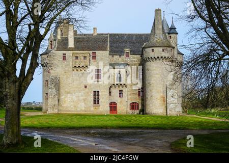 Chateau de Kerouzere 15th secolo, Sibiril, dipartimento di Finistere Penn ar Bed, regione di Bretagna Breizh, Francia Foto Stock
