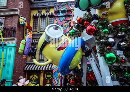 Minions World luminoso e colorato negli Universal Studio Japan Foto Stock