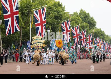 5th Giugno 2022 - il Pageant Platinum Jubilee della Regina Elisabetta sul Mall di Londra, Regno Unito Foto Stock