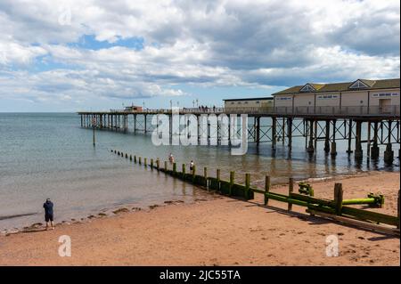 Il Grand Pier a Teignmouth, Devon, Inghilterra Foto Stock