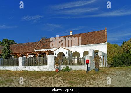 Freilichtmuseum, Skanzen, Szentendrei Szabadtéri Néprajzi Múzeum, , Region Balaton, Bakony, Balaton-felvidék, Haus von Szentgál, Szentgáli Lakóhás Foto Stock