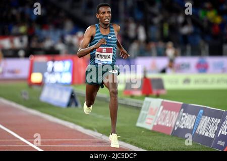 Lamecha Girma of Etiopia compete nei 3000m uomini steeplechase durante il meeting di Golden Gala della IAAF Diamond League presso lo stadio Olimpico di Roma (Italia) Foto Stock