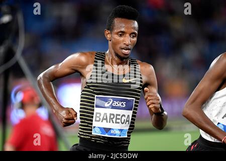 Selemon Barega d'Etiopia compete nel 5000m durante il meeting di Golden Gala della IAAF Diamond League allo stadio Olimpico di Roma (Italia), 9th giugno 2022 Foto Stock