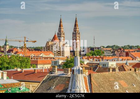 Paesaggio urbano di Szeged, Ungheria Foto Stock