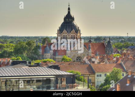 Paesaggio urbano di Szeged, Ungheria Foto Stock