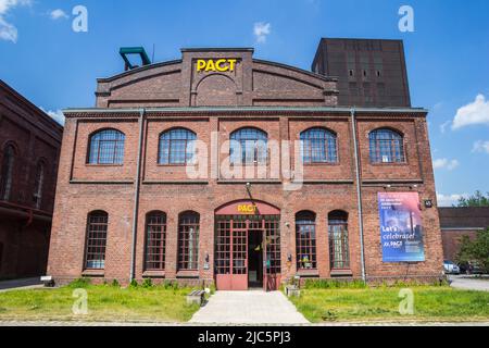 COSTRUZIONE DEL PATTO nella storica miniera di carbone Zollverein di Essen, Germania Foto Stock