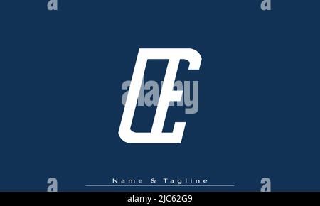 Lettere alfabetiche iniziali logo monogramma CE , EC Illustrazione Vettoriale