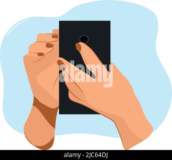 Telefono cellulare in mano Illustrazione Vettoriale