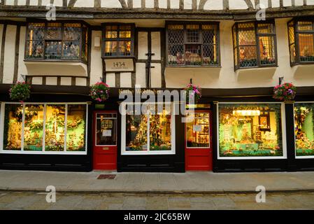 Käthe Wohlfahrt Christmas Shop, Stonegate, York Foto Stock