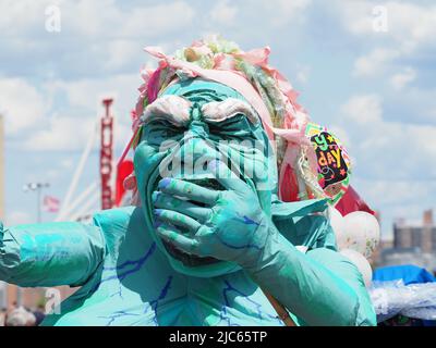 2019 edizione della Coney Island Mermaid Parade. Foto Stock