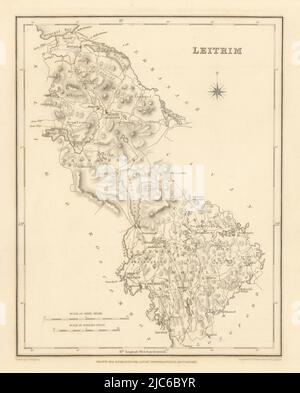 COUNTY LEITRIM antica mappa per LEWIS da CREIGHTON & DOWER - Irlanda 1837 Foto Stock