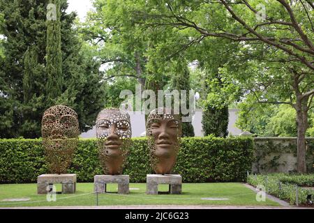 Sculture nel giardino di città del Capo, alberi verdi, parco, Sudafrica Foto Stock