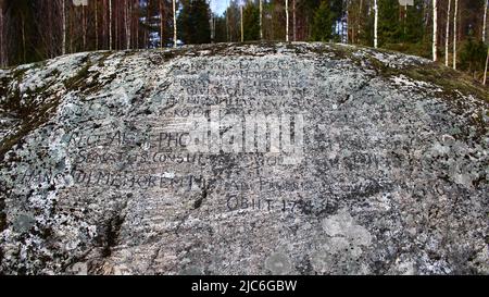 Cneiffin kivi, Johan David Cneiff 1784, Kaskinen Foto Stock