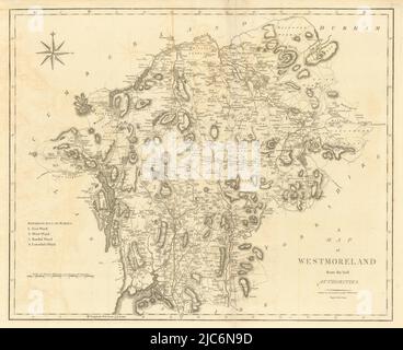 "Una mappa della Westmoreland dalle migliori autorità". Mappa della contea. CARY 1806 Foto Stock