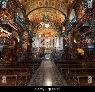 Monastero di San Benedetto (Mosteiro de Sao Bento) Chiesa interna - Rio de Janeiro, Brasile Foto Stock