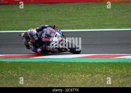 Misano Adriatico, Italia. 10th giugno 2022. Prove libere e Qualifiche, World Superbike - SBK a Misano Adriatico, Italy, June 10 2022 Credit: Independent Photo Agency/Alamy Live News Foto Stock