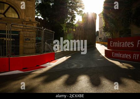 Baku, Azerbaigian. 10th giugno 2022. L'angolo del castello stretto durante la Formula 1 Azerbaijan Grand Prix 2022, 8th round del FIA Formula uno World Championship 2022, sul Baku City Circuit, dal 10 al 12 giugno 2022 a Baku, Azerbaijan - Foto Florent Gooden / DPPI Credit: DPPI Media / Alamy Live News Foto Stock