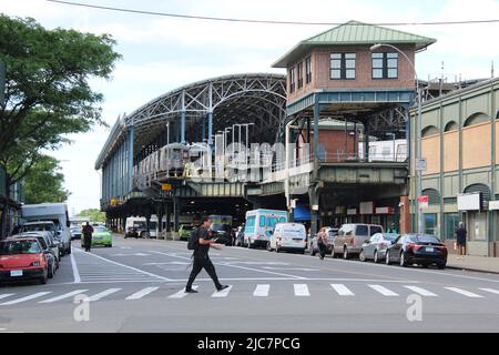 Metropolitana a Coney Island, Brooklyn, New York Foto Stock