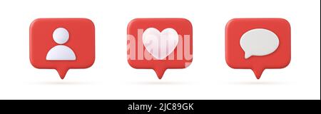Concetto di icona simile ai social media. Illustrazione Vettoriale