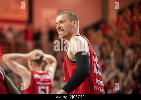 2022-06-07. Lega di Basket Lituana. Rytas - Lietkabelis - 79:76. Foto Stock