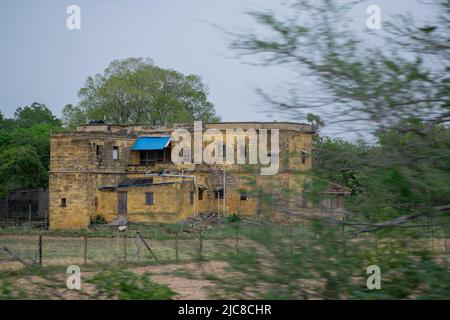 Casa in una zona rurale in India. Foto Stock