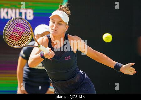 'S-HERTOGENBOSCH, PAESI BASSI - GIUGNO 11: Veronika Kudermetova di Russia durante la partita delle semifinali Womens Singles tra Ekaterina Alexandrova di Russia e Veronika Kudermetova di Russia all'Autotron il 11 Giugno 2022 in 's-Hertogenbosch, Paesi Bassi (Foto di Joris Verwijst/Agenzia BSR) Foto Stock