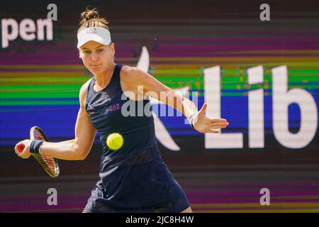 'S-HERTOGENBOSCH, PAESI BASSI - GIUGNO 11: Veronika Kudermetova di Russia durante la partita delle semifinali Womens Singles tra Ekaterina Alexandrova di Russia e Veronika Kudermetova di Russia all'Autotron il 11 Giugno 2022 in 's-Hertogenbosch, Paesi Bassi (Foto di Joris Verwijst/Agenzia BSR) Foto Stock