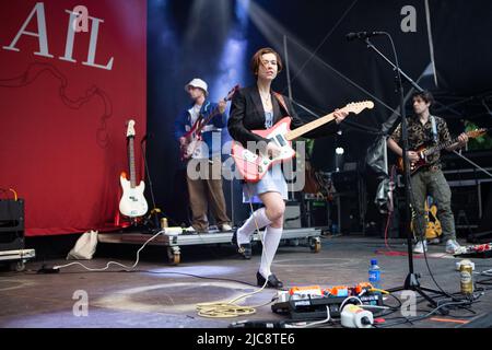 Oslo, Norvegia. 10th giugno 2022. Il cantante e cantautore americano Snail Mail suona un concerto dal vivo durante il festival musicale norvegese Loaded Festival 2022 di Oslo. (Photo Credit: Gonzales Photo/Alamy Live News Foto Stock