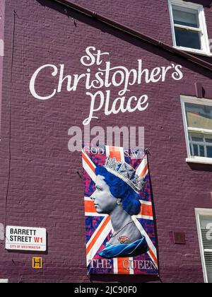 Opere d'arte da celebrare, Platinum Jubilee of Queen Elizabeth 2022, Londra, Inghilterra, Regno Unito, GB. Foto Stock