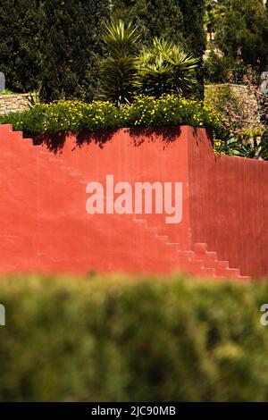 Muralla roja edificio, Calpe, Spagna, calamari gioco Foto Stock