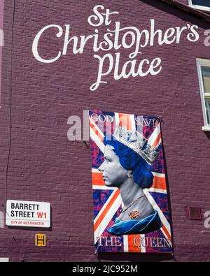 Opere d'arte da celebrare, Platinum Jubilee of Queen Elizabeth 2022, Londra, Inghilterra, Regno Unito, GB. Foto Stock