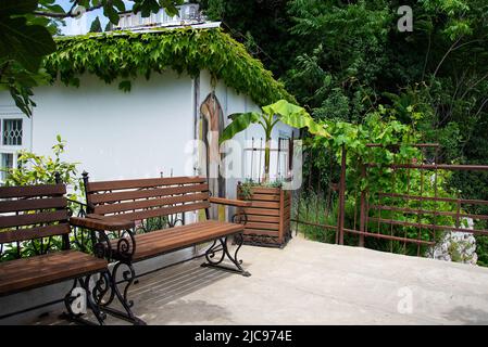 Gurzuf, Crimea - 30 maggio 2018: Casa-Museo dello scrittore russo Anton Pavlovich Chekhov Foto Stock