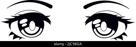 anime eyes fumetto Illustrazione Vettoriale