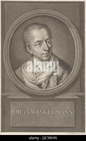 Ritratto di Johann Joachim Winckelmann, tipografo: Johann Elias Haid, (menzionato sull'oggetto), Augsburg, 1782, carta, h 223 mm - l 141 mm Foto Stock