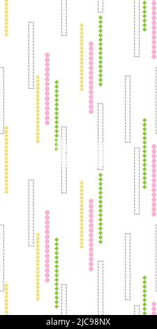 Forme astratte colonne verticali motivo vettoriale senza giunture per sfondi imballaggio e avvolgimento della carta Illustrazione Vettoriale