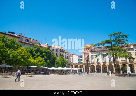 Piazza Costitucion. Logroño, Spagna. Foto Stock
