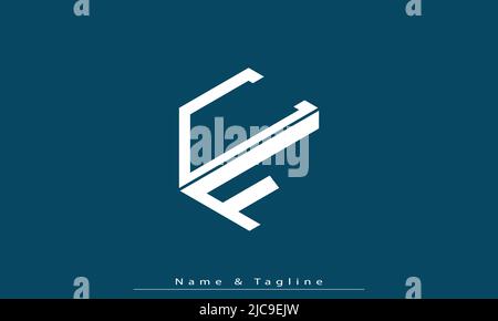 Lettere alfabetiche iniziali logo monogramma CF , FC Illustrazione Vettoriale