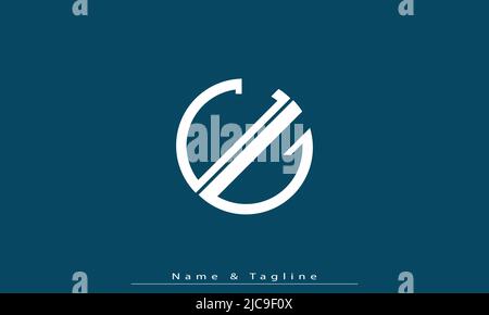 Lettere alfabetiche iniziali logo monogramma CG , GC Illustrazione Vettoriale