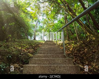 Scale che conducono alla cima di un punto panoramico Foto Stock
