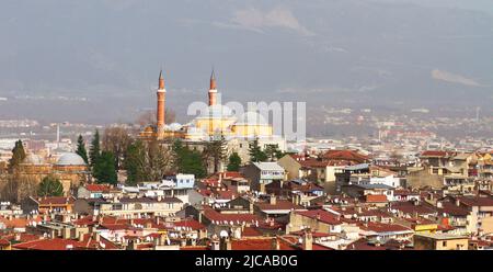Vista sul centro storico di Bursa, Turchia Foto Stock