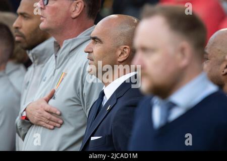 Cardiff, Galles, Regno Unito. 8th giugno 2022. L'allenatore belga Roberto Martinez durante la partita della UEFA Nations League tra il Galles e il Belgio al Cardiff City Stadium. Credit: Mark Hawkins/Alamy Live News Foto Stock